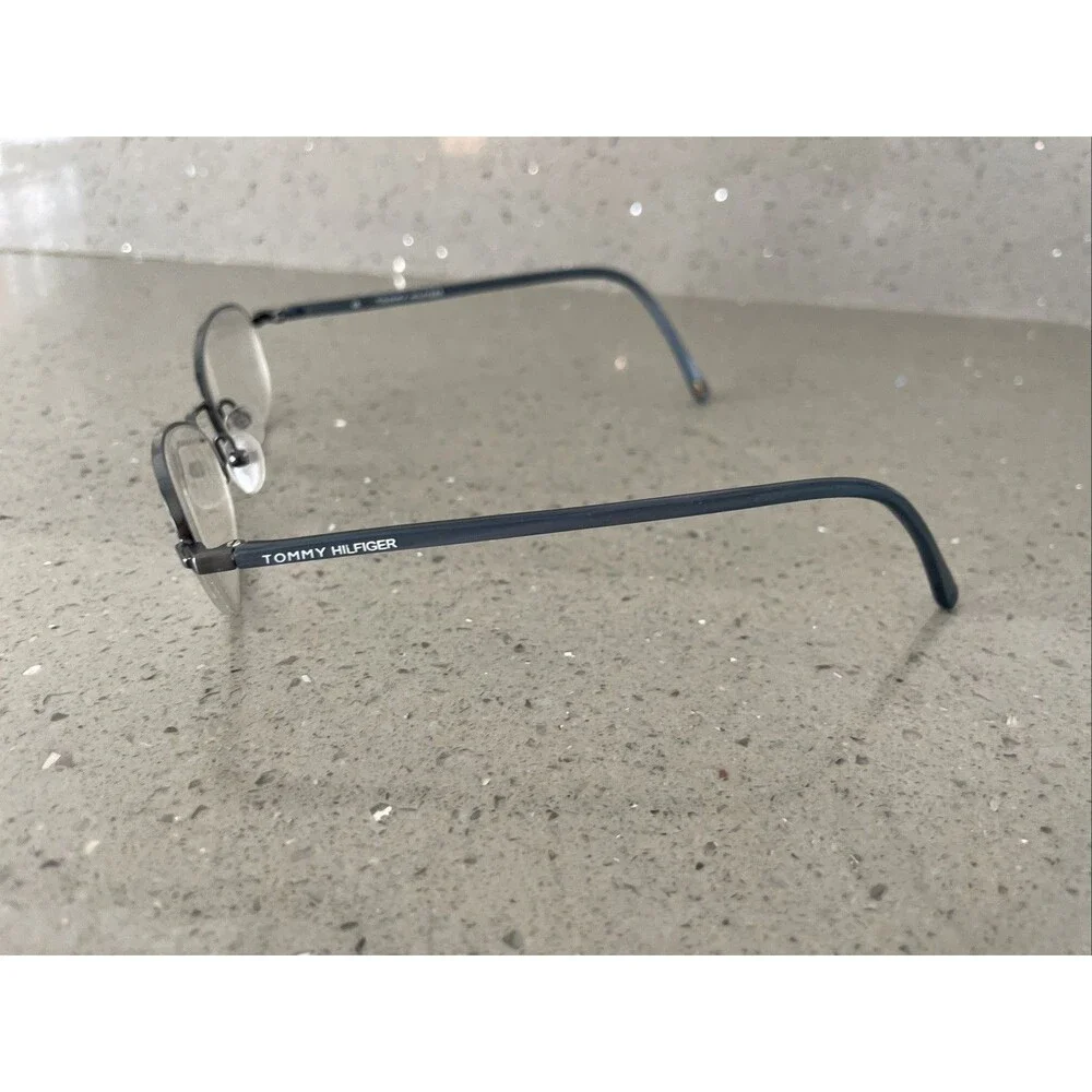 TOMMY HILFIGER TH3124 BL Eyeglasses Frames ONLY Half Rim 50-18-140 Blue oval